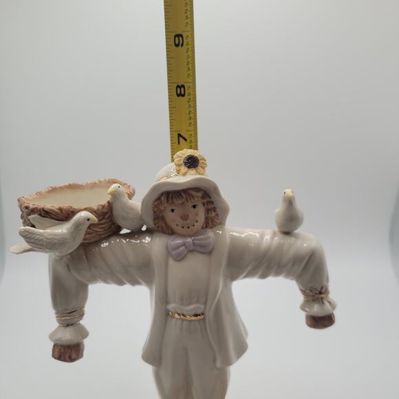 Lenox Occasions Scarecrow Candle Stand Autumn Decor w/ Box Fall Thanksgiving - Picture 8 of 13